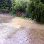 Our drain on our driveway couldn't cope with the onslaught (but cleared pretty quickly)