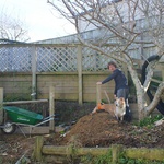 The wall timber gets put in place