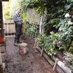 Gini gets to work on the side of the house