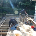 The decking continues to go down at the rate of knots.