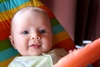 Fun times in the new bouncer - it plays tunes and vibrates!