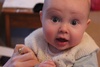 Our attempt to catch the two baby teeth in action… unsuccessful!