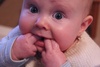 Our attempt to catch the two baby teeth in action… unsuccessful!