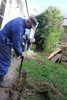 A great turn out for digging our drain to stop leaking water into the office and the start of the deck prep work!