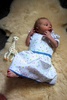Olive getting all dressed up in the cute dress Aunty Lauren made.