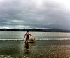 Fun at Whitianga Beach. Finally we have escaped the rain!
