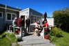 A lovely morning for a post house viewing for the Turner-Peck-Prosser-Pant clan. Including the two Alex's and two dogs.