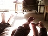 Enjoying the sunny toes