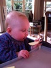 She had it for a few seconds! That tooth is coming in handy!