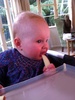 She had it for a few seconds! That tooth is coming in handy!