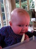 She had it for a few seconds! That tooth is coming in handy!