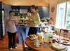 We hosted a lovely brunch - for 10 oldies, 5 youngies and 2 dogs - with a spread table of goodies.