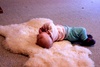This morning Olive wiggled a 180 off the sheepskin to get a better look at the fire.