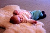 This morning Olive wiggled a 180 off the sheepskin to get a better look at the fire.