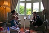 Sara, Luke and little Zac come to say hello.