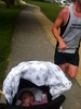 Father & daughter train for marathon around karori park