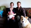 First family portrait. Even Lyon is smiling!
