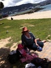 Nan & sun for lunch on oriental beach.