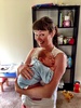 We met the new Thompson munchkin Liam and Olive had fun in Bens sand pit! Must get Olives sandpit finished...