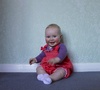 Olive just hanging in her new room.