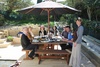 A beautiful day to celebrate the opening of the nearly completed deck. Oh, and Tom's birthday.