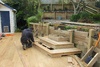 Dave works out the angles on version three of the steps! Sorry Dave!