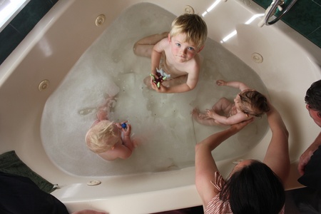 Three in the tub