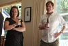 Jess and Marcus enjoying a bevvie