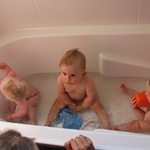 Three in the bath