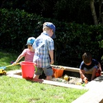 The sand pit was a hit