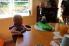 The cake arrives! 