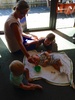 Hanging with little Liam and Ben