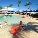 The main pool surroundings. Bar/restaurant on the left