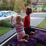 Handprints on the windows with Ali