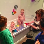 Bath time back at our place