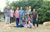 The extended Peck family. Difficult to choreograph with 3 little ones and two dogs!