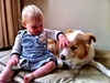 Olive just adores her big fur brother, especially on his bed and his nose. Lying backwards on him is cuddling too.