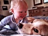 A happy birthday eye gouging from Olive. Lyon is two today!