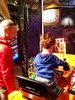 Fishing for ducks, looking in mirrors, playing cafe, digging for balls at science museum in Melbourne.