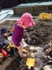 Olive was a busy wee bee at Playcentre. Got into the glue and sticking everything to it. Finding animals buried in the sandpit and the tyre swing even got a go with olive, only when all the big kids got off.