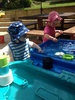 Olive and Lucas enjoyed another lovely day with water and having lunch together. Lucas could teach Olive a few things about eating and sitting at the table!