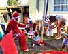 Christmas party time at the Foo's! Olive was a little dubious of the Marcus Santa. Fun times had by all.