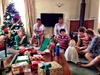 Christmas party time at the Foo's! Olive was a little dubious of the Marcus Santa. Fun times had by all.