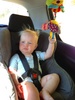Who's a big girl now. Someone has the car seat facing the right way finally!