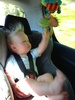 Who's a big girl now. Someone has the car seat facing the right way finally!