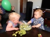 Sharing cookies and grapes at Anthony's. Happy birthday Ant for Thursday!