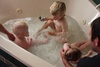 Bath time with the Prosser cousies!
