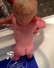 Bath time has become a more difficult affair with a clambering tot.