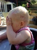 The latest hairdo fashion : raspberry yoghurt. Tasty!