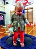 Tried everything at gym jam today modeling Nan's new cardi creation!